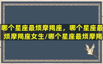 哪个星座最烦摩羯座，哪个星座最烦摩羯座女生/哪个星座最烦摩羯座，哪个星座最烦摩羯座女生-我的网站