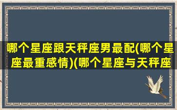 哪个星座跟天秤座男最配(哪个星座最重感情)(哪个星座与天秤座最匹配)