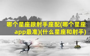 哪个星座跟射手座配(哪个星座app最准)(什么星座和射手)