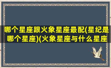 哪个星座跟火象星座最配(星纪是哪个星座)(火象星座与什么星座合得来)