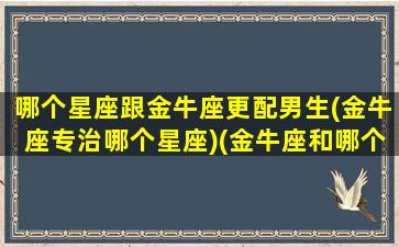 哪个星座跟金牛座更配男生(金牛座专治哪个星座)(金牛座和哪个星座更般配)