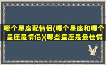 哪个星座配情侣(哪个星座和哪个星座是情侣)(哪些星座是最佳情侣)