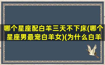 哪个星座配白羊三天不下床(哪个星座男最宠白羊女)(为什么白羊配白羊三天不下床)