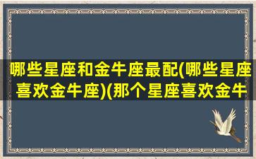 哪些星座和金牛座最配(哪些星座喜欢金牛座)(那个星座喜欢金牛座)