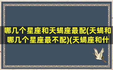 哪几个星座和天蝎座最配(天蝎和哪几个星座最不配)(天蝎座和什么星座不好相处)