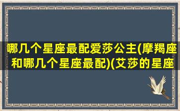 哪几个星座最配爱莎公主(摩羯座和哪几个星座最配)(艾莎的星座是什么星座)