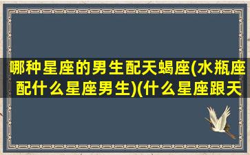 哪种星座的男生配天蝎座(水瓶座配什么星座男生)(什么星座跟天蝎男最配)