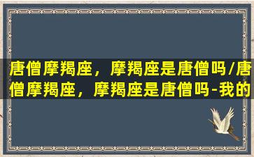 唐僧摩羯座，摩羯座是唐僧吗/唐僧摩羯座，摩羯座是唐僧吗-我的网站(摩羯座是不是唐三)