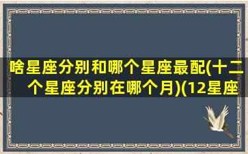 啥星座分别和哪个星座最配(十二个星座分别在哪个月)(12星座哪个星座和哪个星座最配)