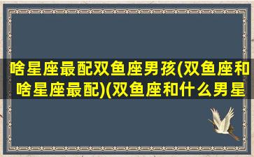 啥星座最配双鱼座男孩(双鱼座和啥星座最配)(双鱼座和什么男星座最配)