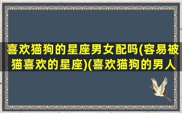 喜欢猫狗的星座男女配吗(容易被猫喜欢的星座)(喜欢猫狗的男人有什么特点)