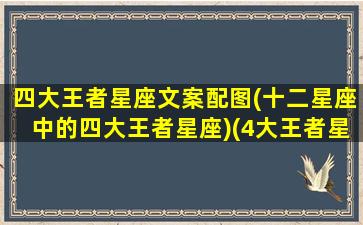 四大王者星座文案配图(十二星座中的四大王者星座)(4大王者星座)