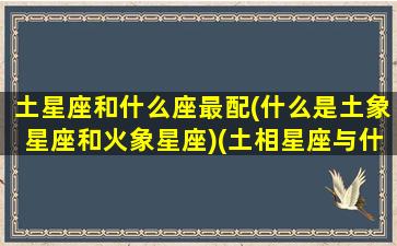 土星座和什么座最配(什么是土象星座和火象星座)(土相星座与什么星座配)