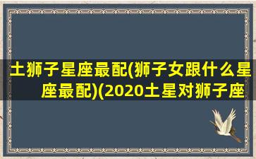 土狮子星座最配(狮子女跟什么星座最配)(2020土星对狮子座有什么影响)