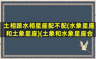 土相跟水相星座配不配(水象星座和土象星座)(土象和水象星座合适吗)