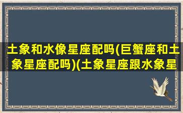 土象和水像星座配吗(巨蟹座和土象星座配吗)(土象星座跟水象星座合得来吗)