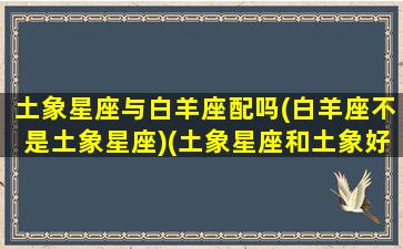 土象星座与白羊座配吗(白羊座不是土象星座)(土象星座和土象好不好)