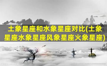 土象星座和水象星座对比(土象星座水象星座风象星座火象星座)