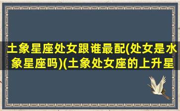 土象星座处女跟谁最配(处女是水象星座吗)(土象处女座的上升星座是什么)