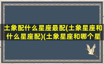 土象配什么星座最配(土象星座和什么星座配)(土象星座和哪个星座配)