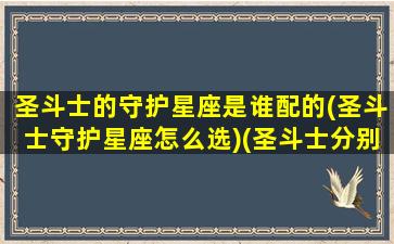 圣斗士的守护星座是谁配的(圣斗士守护星座怎么选)(圣斗士分别是什么星座)