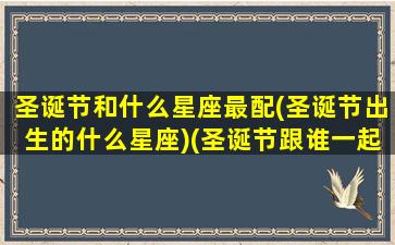 圣诞节和什么星座最配(圣诞节出生的什么星座)(圣诞节跟谁一起过)