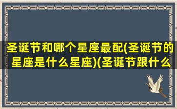 圣诞节和哪个星座最配(圣诞节的星座是什么星座)(圣诞节跟什么生肖有关系)