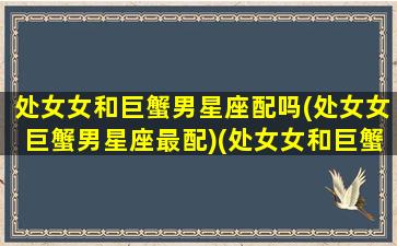 处女女和巨蟹男星座配吗(处女女巨蟹男星座最配)(处女女和巨蟹男的配对指数)