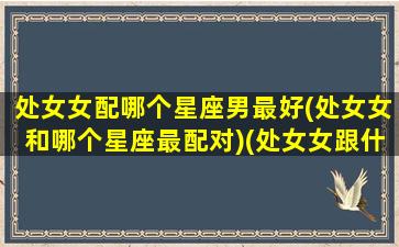 处女女配哪个星座男最好(处女女和哪个星座最配对)(处女女跟什么星座男配)