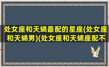 处女座和天蝎最配的星座(处女座和天蝎男)(处女座和天蝎座配不配做情侣)