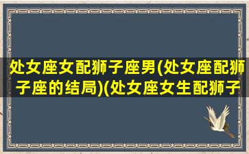 处女座女配狮子座男(处女座配狮子座的结局)(处女座女生配狮子座男生)