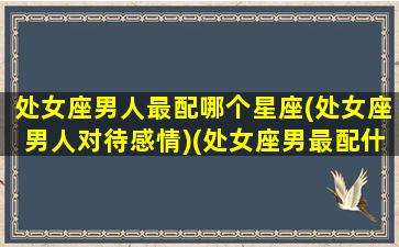 处女座男人最配哪个星座(处女座男人对待感情)(处女座男最配什么星座女生)