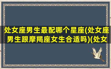 处女座男生最配哪个星座(处女座男生跟摩羯座女生合适吗)(处女座男生跟什么星座配)