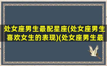 处女座男生最配星座(处女座男生喜欢女生的表现)(处女座男生最配星座配对)