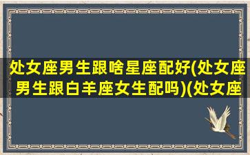 处女座男生跟啥星座配好(处女座男生跟白羊座女生配吗)(处女座男生和白羊座最配)