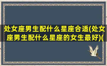 处女座男生配什么星座合适(处女座男生配什么星座的女生最好)(处女座男搭配什么星座最合适)