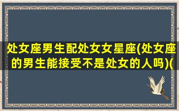 处女座男生配处女女星座(处女座的男生能接受不是处女的人吗)(处女座男配处女座女合适吗)