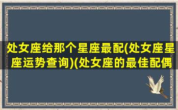 处女座给那个星座最配(处女座星座运势查询)(处女座的最佳配偶是哪个星座)