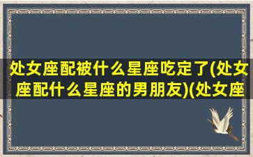 处女座配被什么星座吃定了(处女座配什么星座的男朋友)(处女座匹配什么星座的男生)