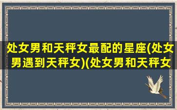 处女男和天秤女最配的星座(处女男遇到天秤女)(处女男和天秤女座配对指数)