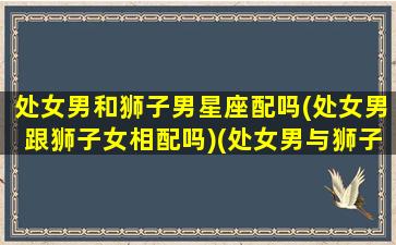 处女男和狮子男星座配吗(处女男跟狮子女相配吗)(处女男与狮子座女相配吗)