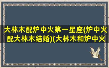 大林木配炉中火第一星座(炉中火配大林木结婚)(大林木和炉中火配不配)