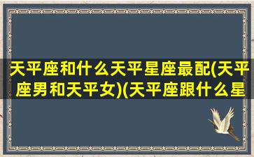 天平座和什么天平星座最配(天平座男和天平女)(天平座跟什么星座般配)