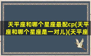 天平座和哪个星座最配cp(天平座和哪个星座是一对儿)(天平座和哪些星座合得来)