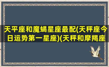 天平座和魔蝎星座最配(天秤座今日运势第一星座)(天秤和摩羯座合不合)