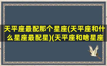 天平座最配那个星座(天平座和什么星座最配星)(天平座和啥星座最配)