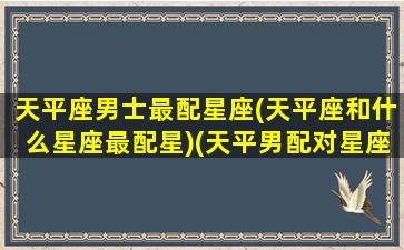 天平座男士最配星座(天平座和什么星座最配星)(天平男配对星座配对)