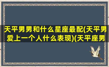 天平男男和什么星座最配(天平男爱上一个人什么表现)(天平座男配对)