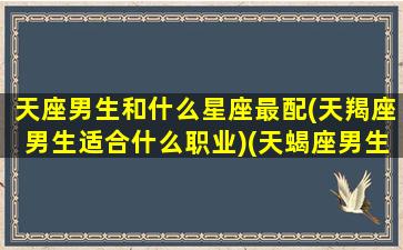 天座男生和什么星座最配(天羯座男生适合什么职业)(天蝎座男生和什么星座男生最配)