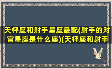 天枰座和射手星座最配(射手的对宫星座是什么座)(天枰座和射手座合适吗)